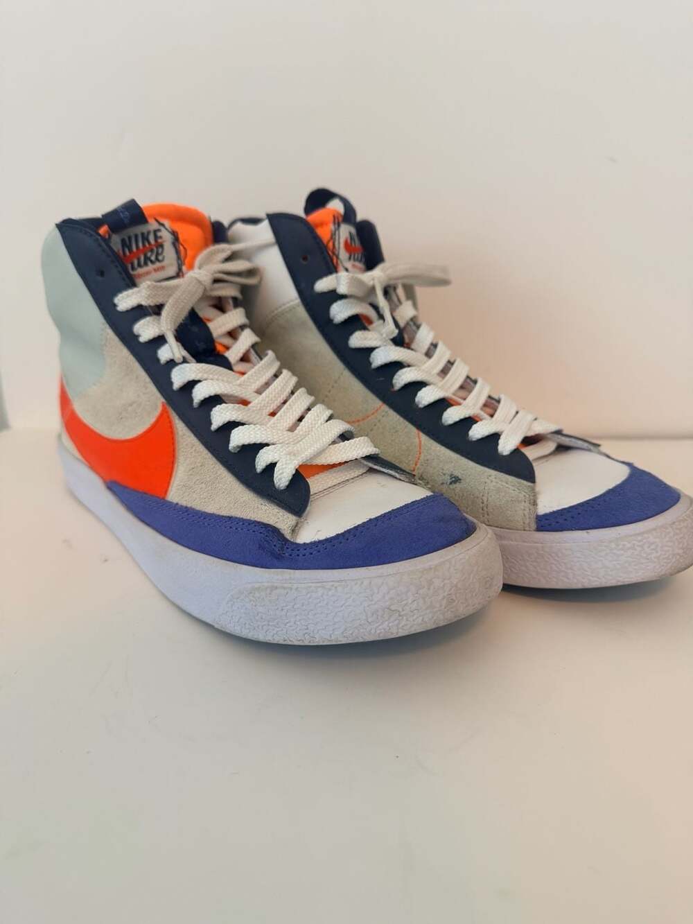 Nike Blazer Mid '77 SE GS 'Midnight Navy Team Orange' Sneakers 7Y